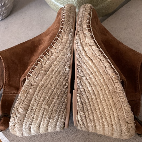GAP Faux Suede Strap Espadrille Wedge Mules - Picture 8 of 11